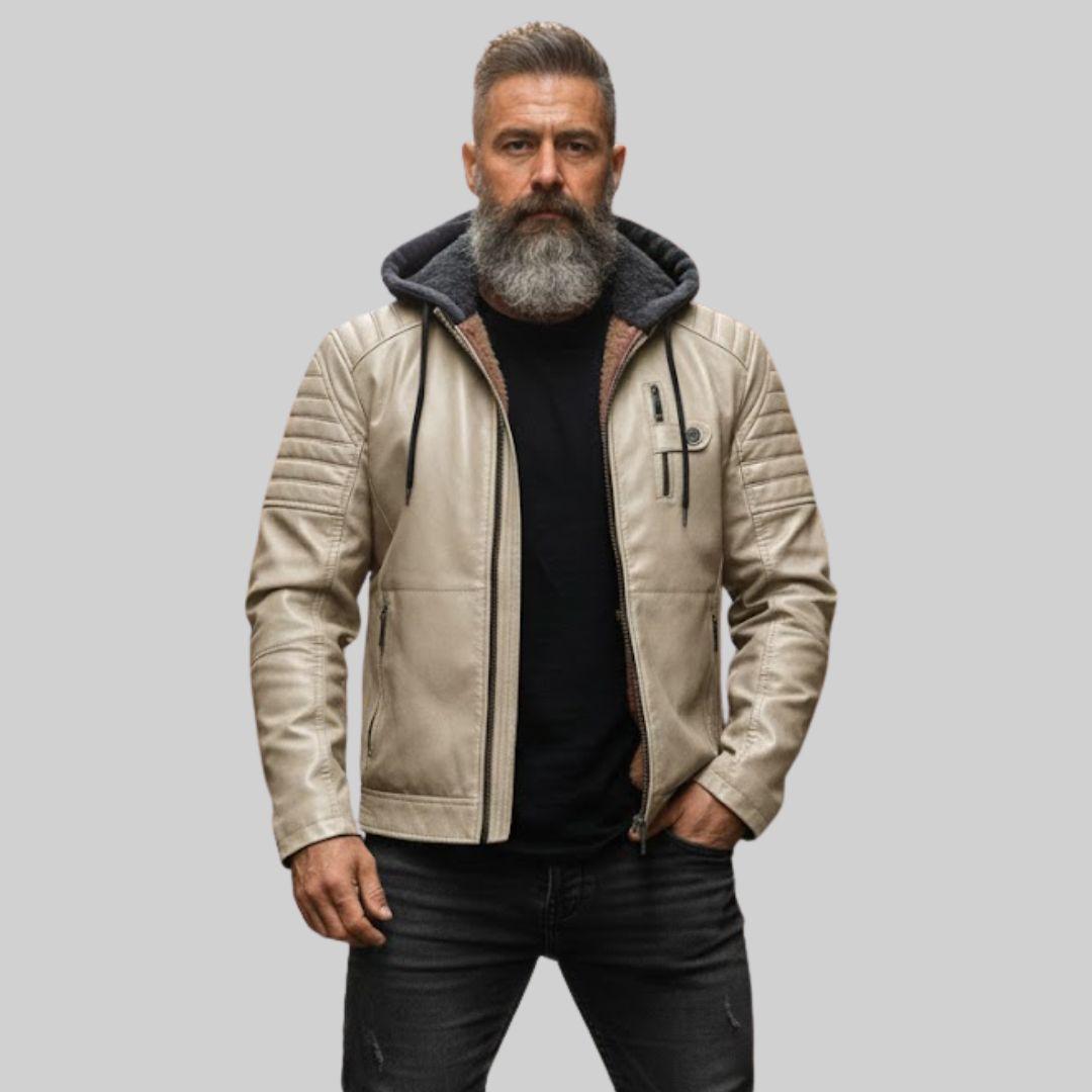 DANIEL | Chaqueta Con Capucha Con Efecto Cuero