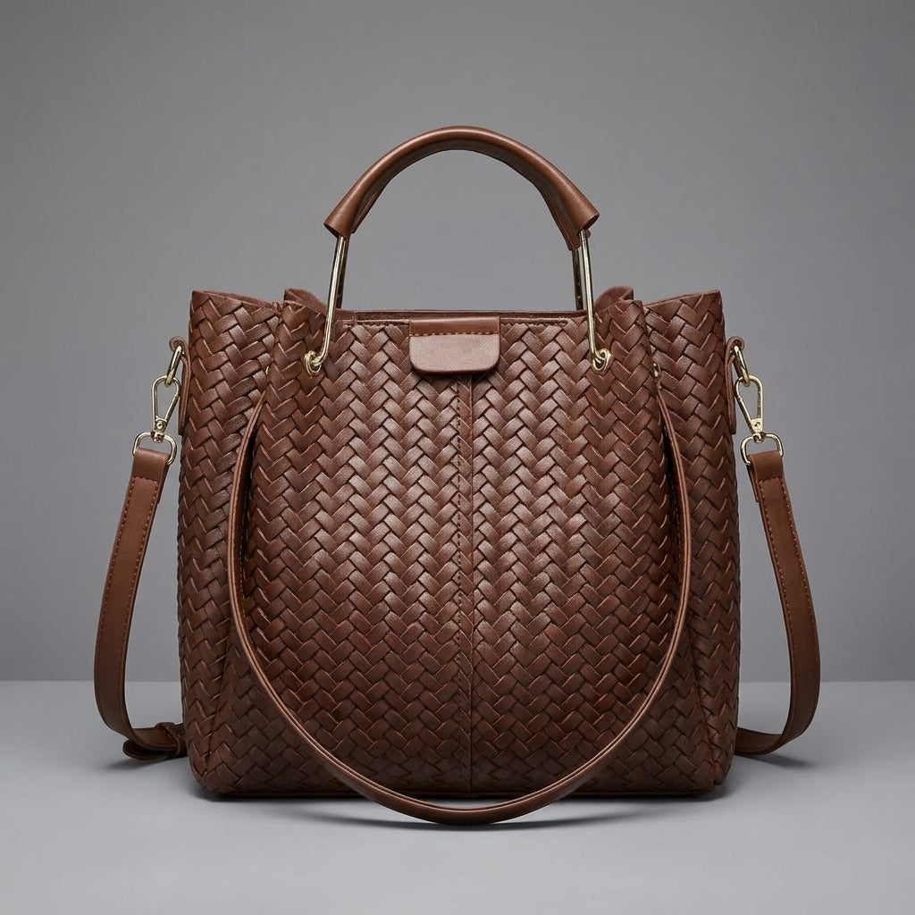 Mia Boutique | bolso trenzado con doble agarre