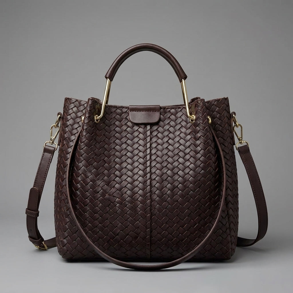 Mia Boutique | bolso trenzado con doble agarre