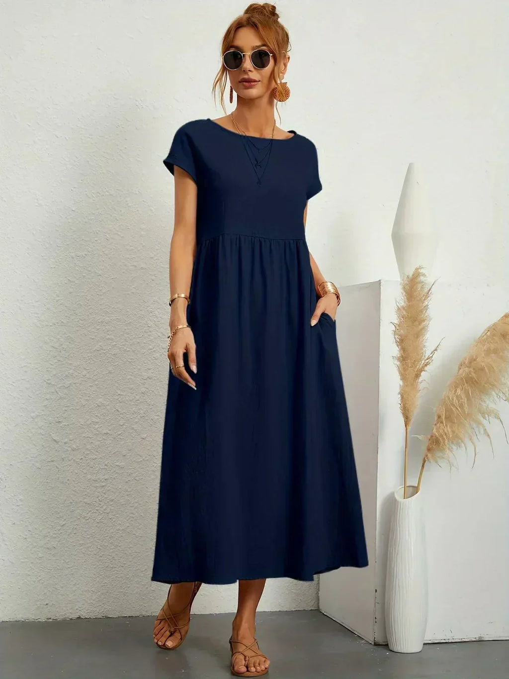 Gabrielle™ — Abito midi fluido con eleganza senza tempo