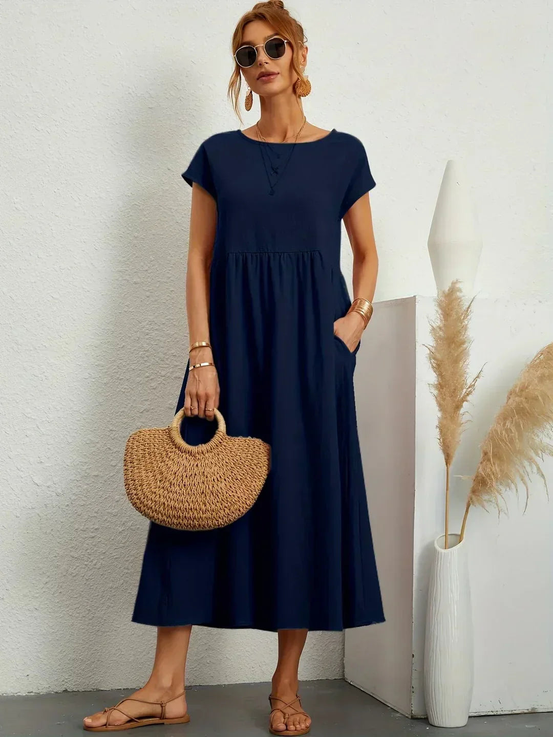 Gabrielle™ — Abito midi fluido con eleganza senza tempo