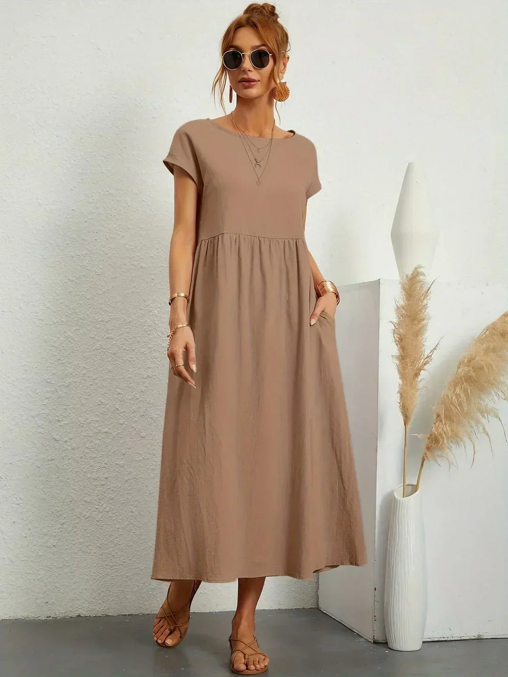 Gabrielle™ — Abito midi fluido con eleganza senza tempo