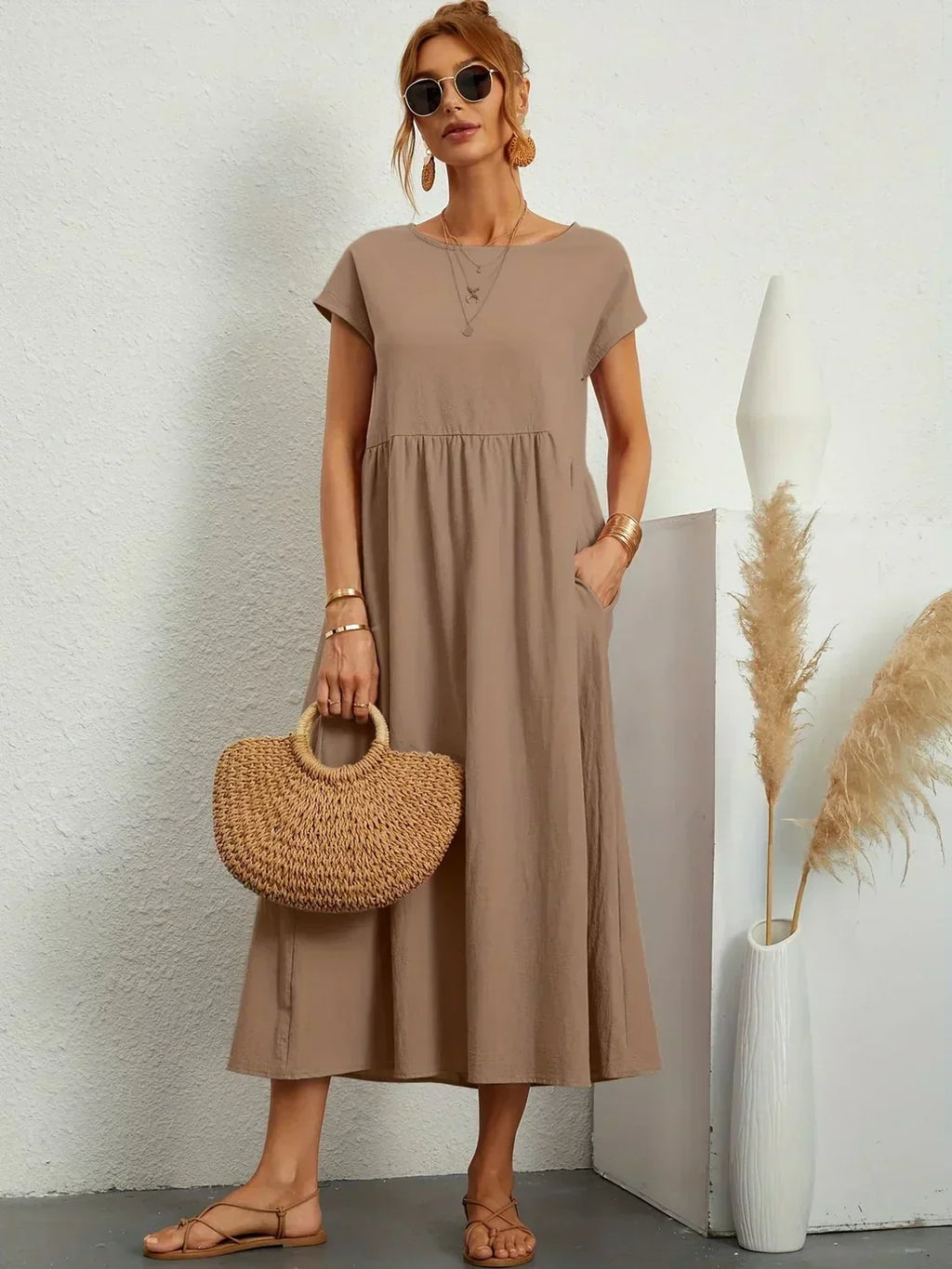 Gabrielle™ — Abito midi fluido con eleganza senza tempo
