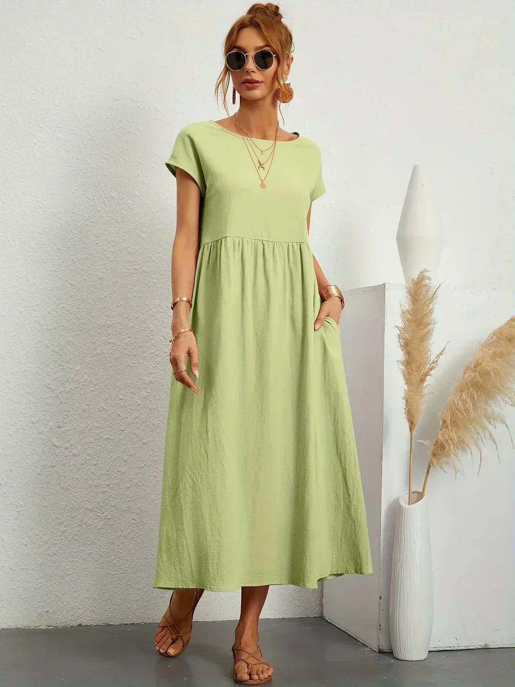 Gabrielle™ — Abito midi fluido con eleganza senza tempo