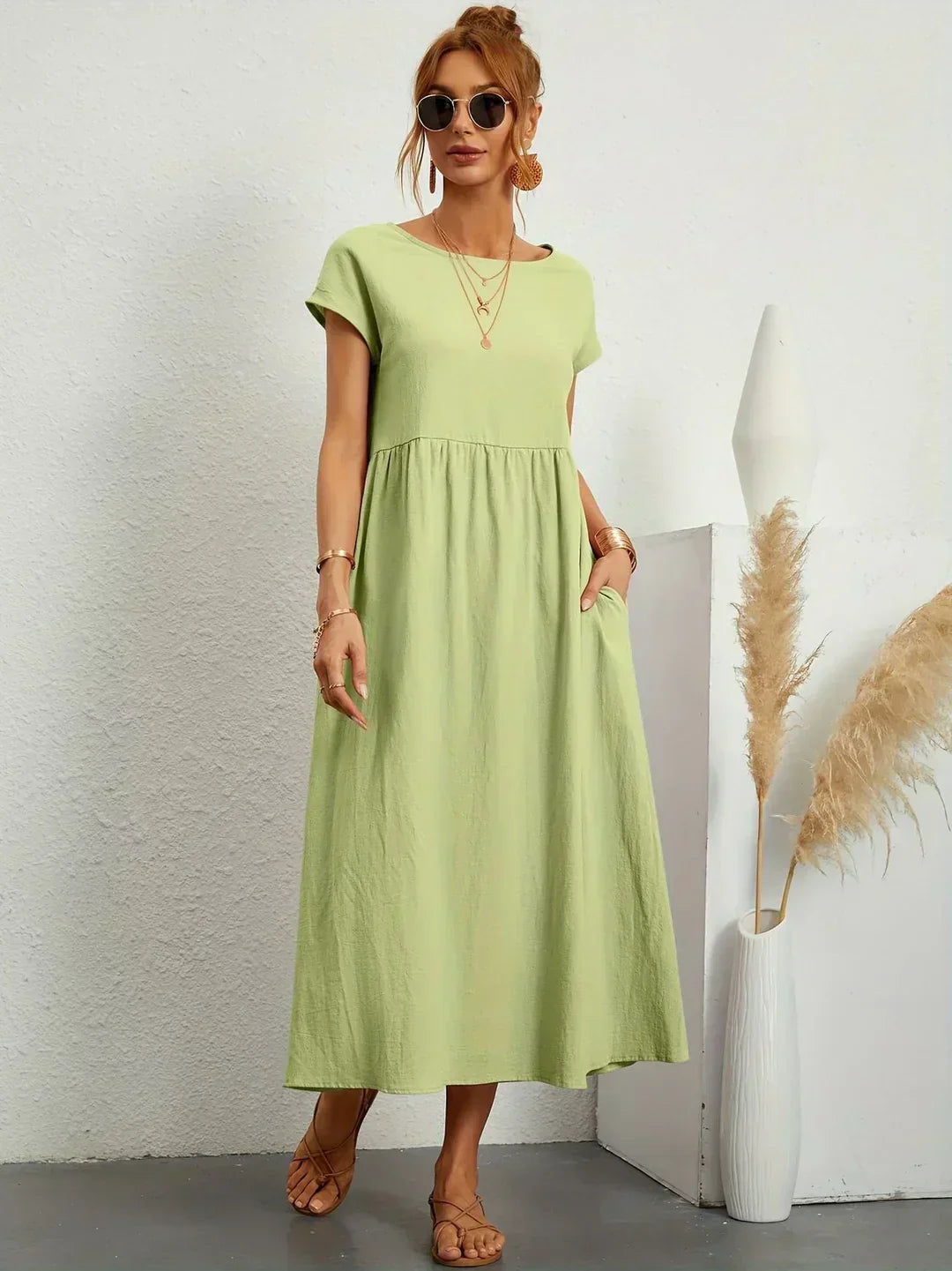 Gabrielle™ — Abito midi fluido con eleganza senza tempo