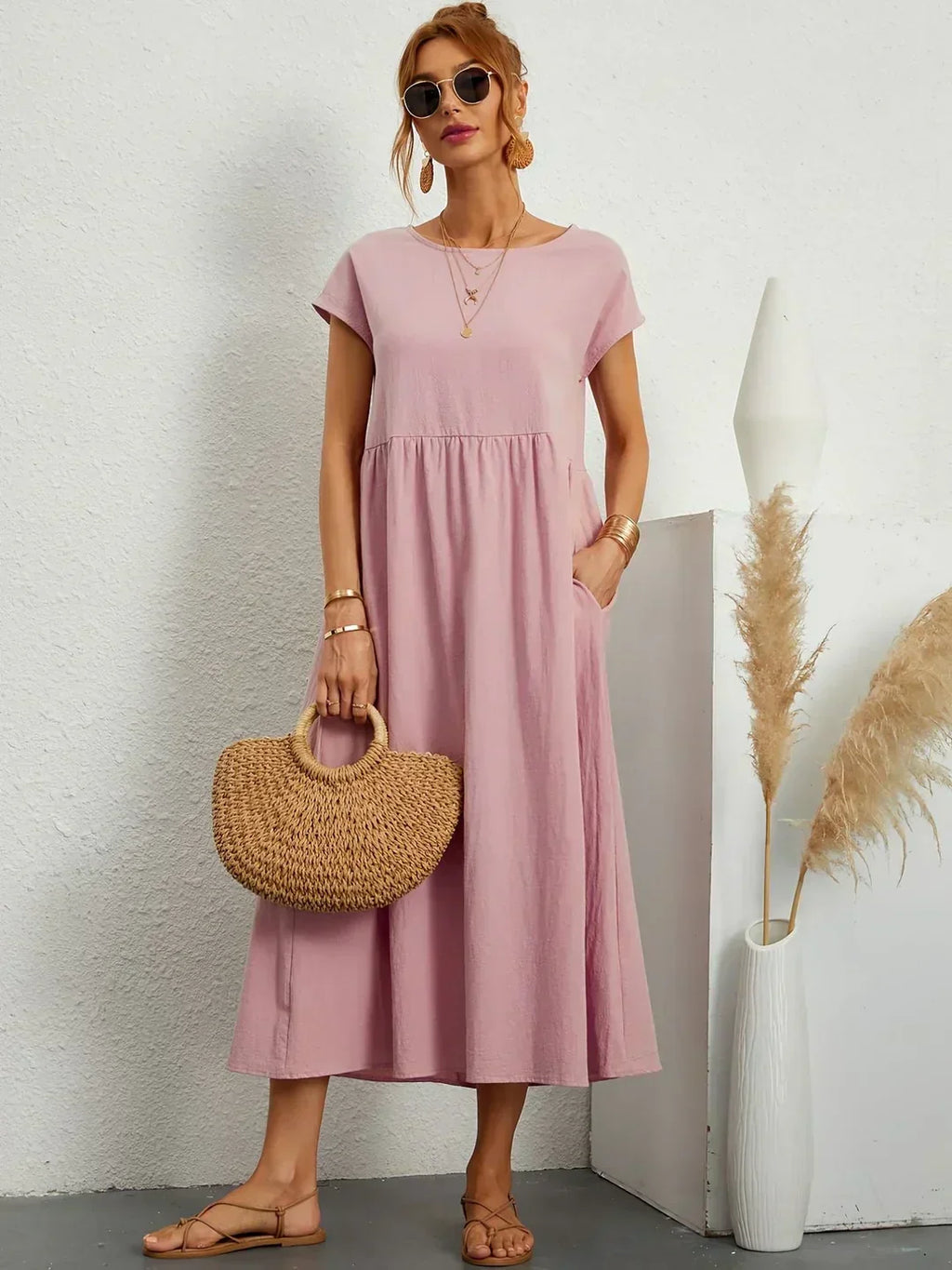 Gabrielle™ — Abito midi fluido con eleganza senza tempo