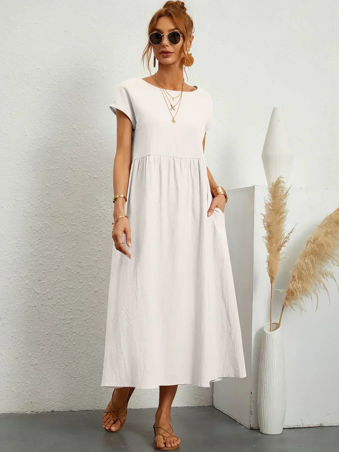 Gabrielle™ — Abito midi fluido con eleganza senza tempo