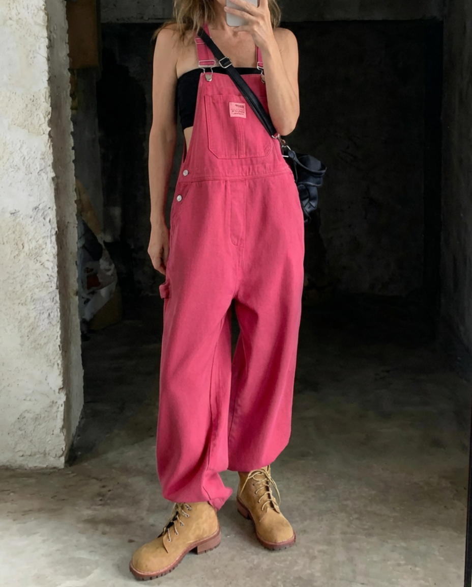 Chloe | Overoles de pierna ancha con peto