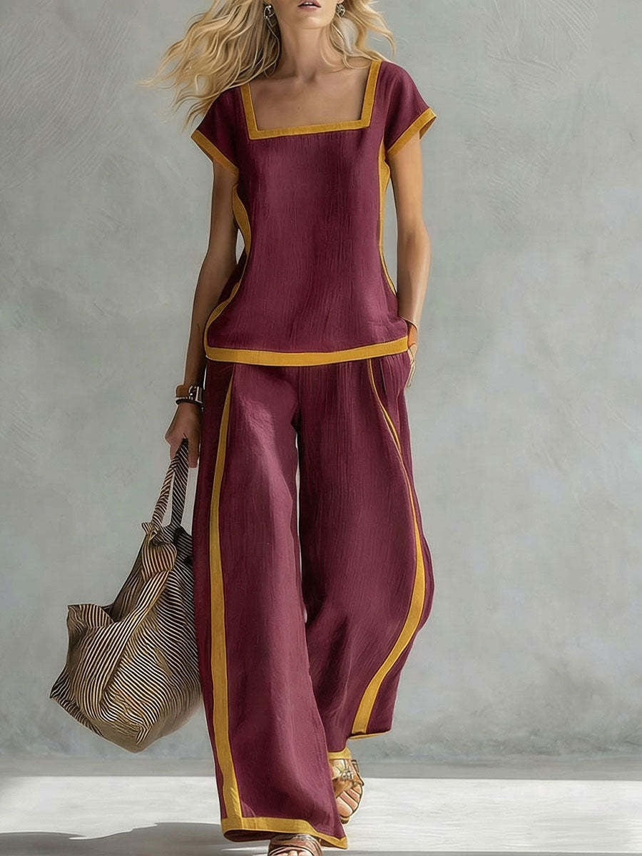 SERENA | CONJUNTO DE LINO ELEGANTE DE DOS PIEZAS