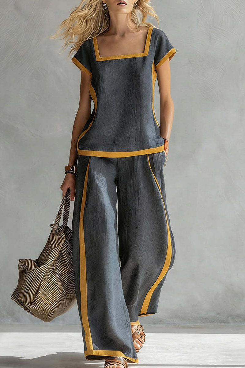 SERENA | CONJUNTO DE LINO ELEGANTE DE DOS PIEZAS