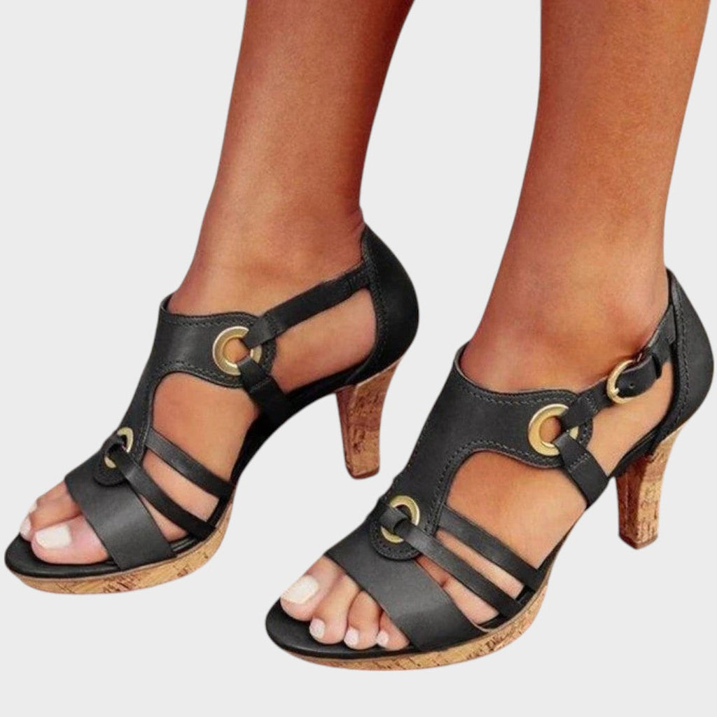 KAREN | Sandalias Ortopédicas Con  Tacón Medio