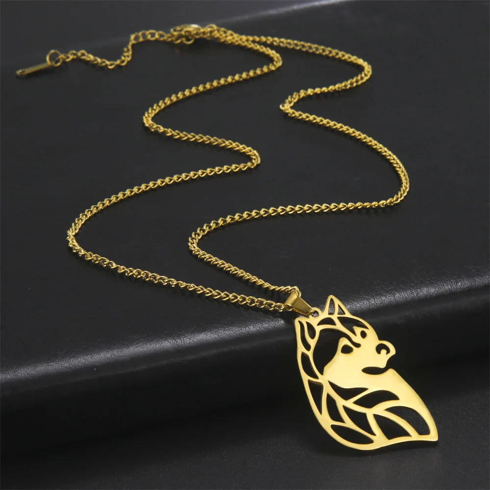 Collar Con Colgante De Husky