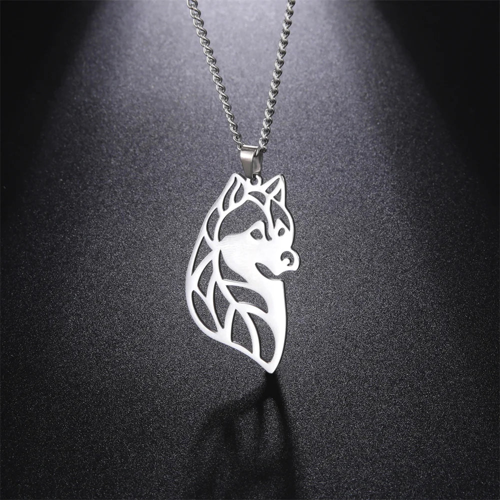 Collar Con Colgante De Husky