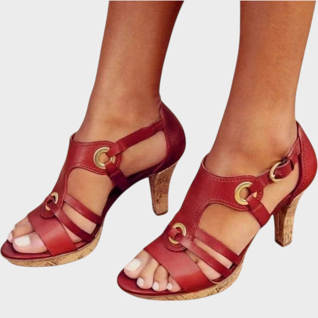 KAREN | Sandalias Ortopédicas Con  Tacón Medio