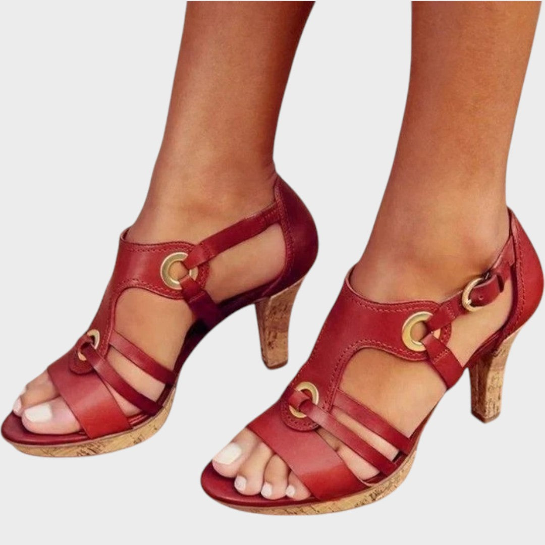 KAREN | Sandalias Ortopédicas Con  Tacón Medio