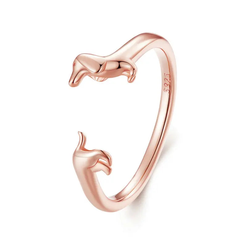 Anillo Con Perro Salchicha