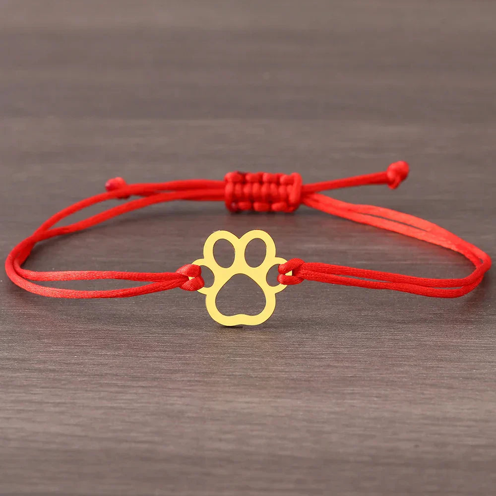 Pulsera Ajustable Con Cordón Negro O Rojo