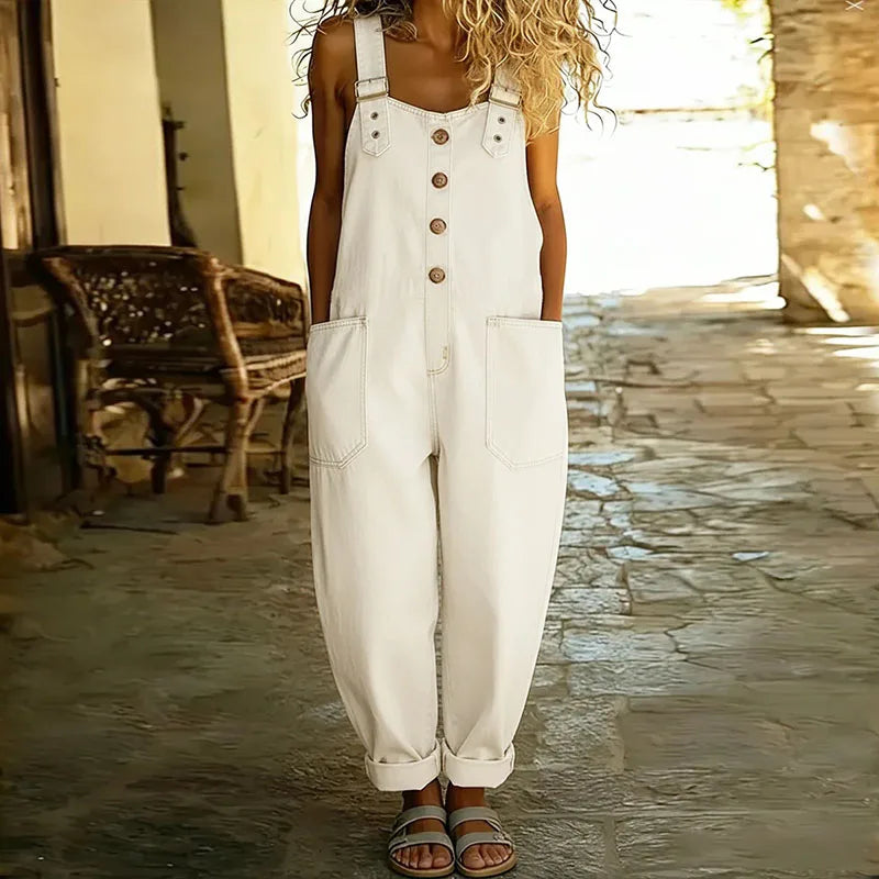 Saylor | Overoles de mezclilla con aspecto vintage suave y tirantes ajustables