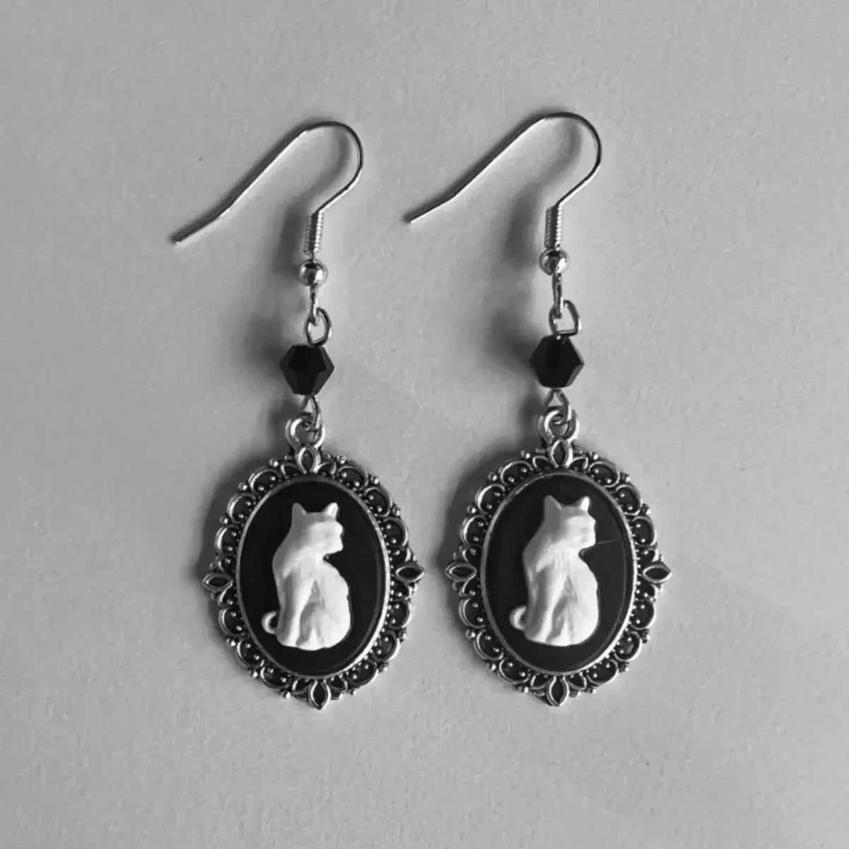 Pendientes Colgantes Vintage Con Diseño De Gato