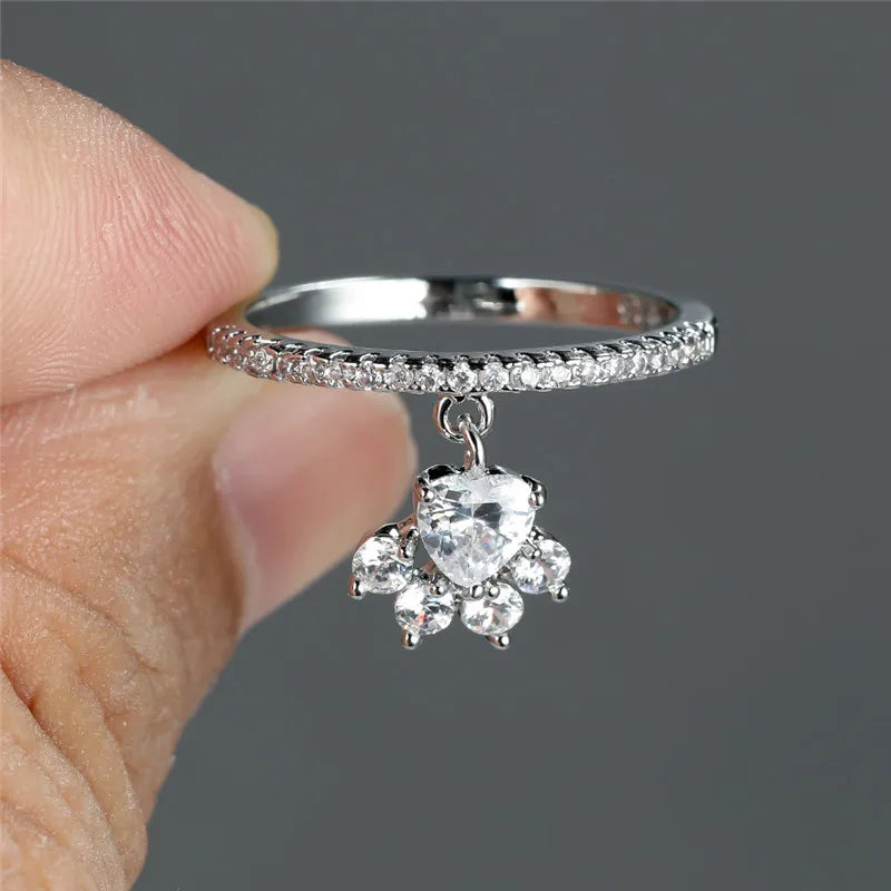 Anillo Con Dije De Pata De Perro