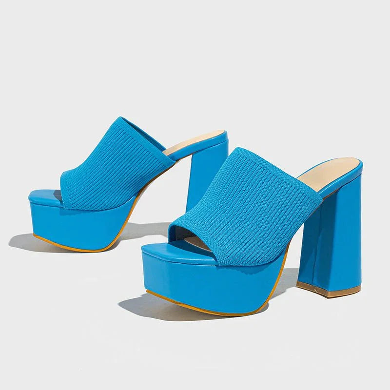 SORAYA | Sandalias De Punto Estilo Retro