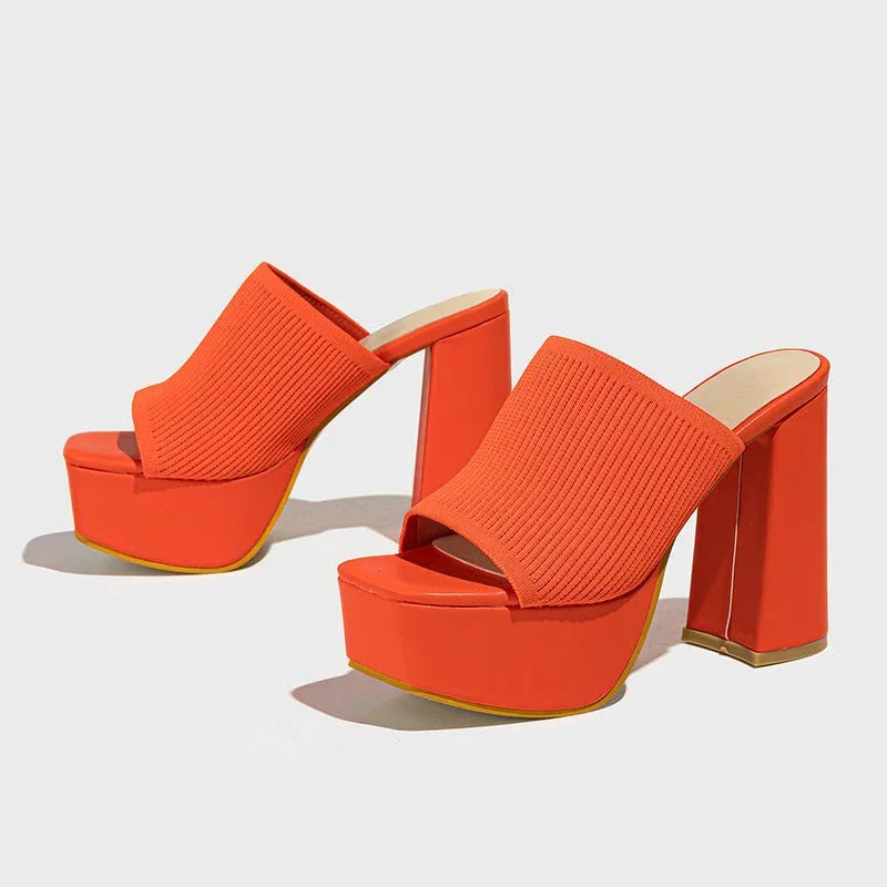 SORAYA | Sandalias De Punto Estilo Retro