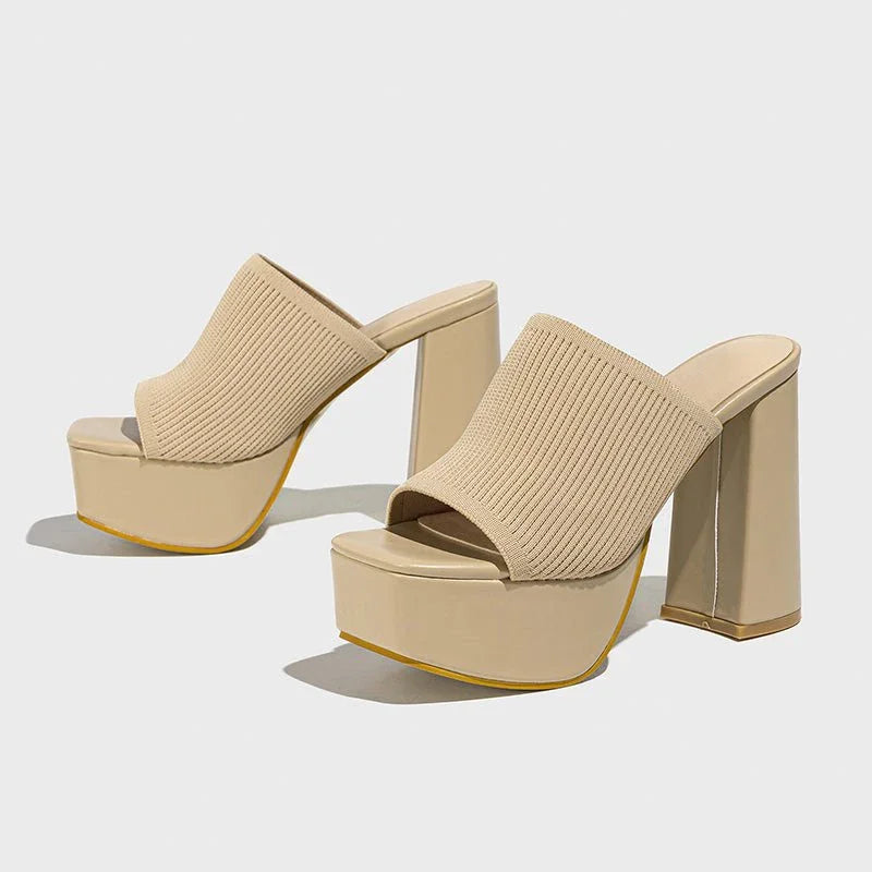 SORAYA | Sandalias De Punto Estilo Retro