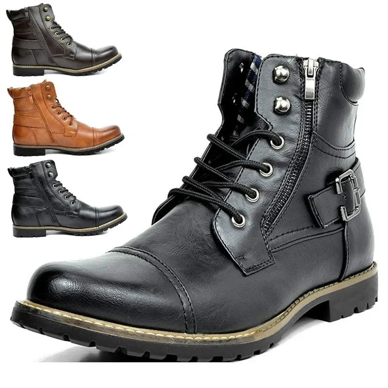 Damon | Botas de cuero con cordones