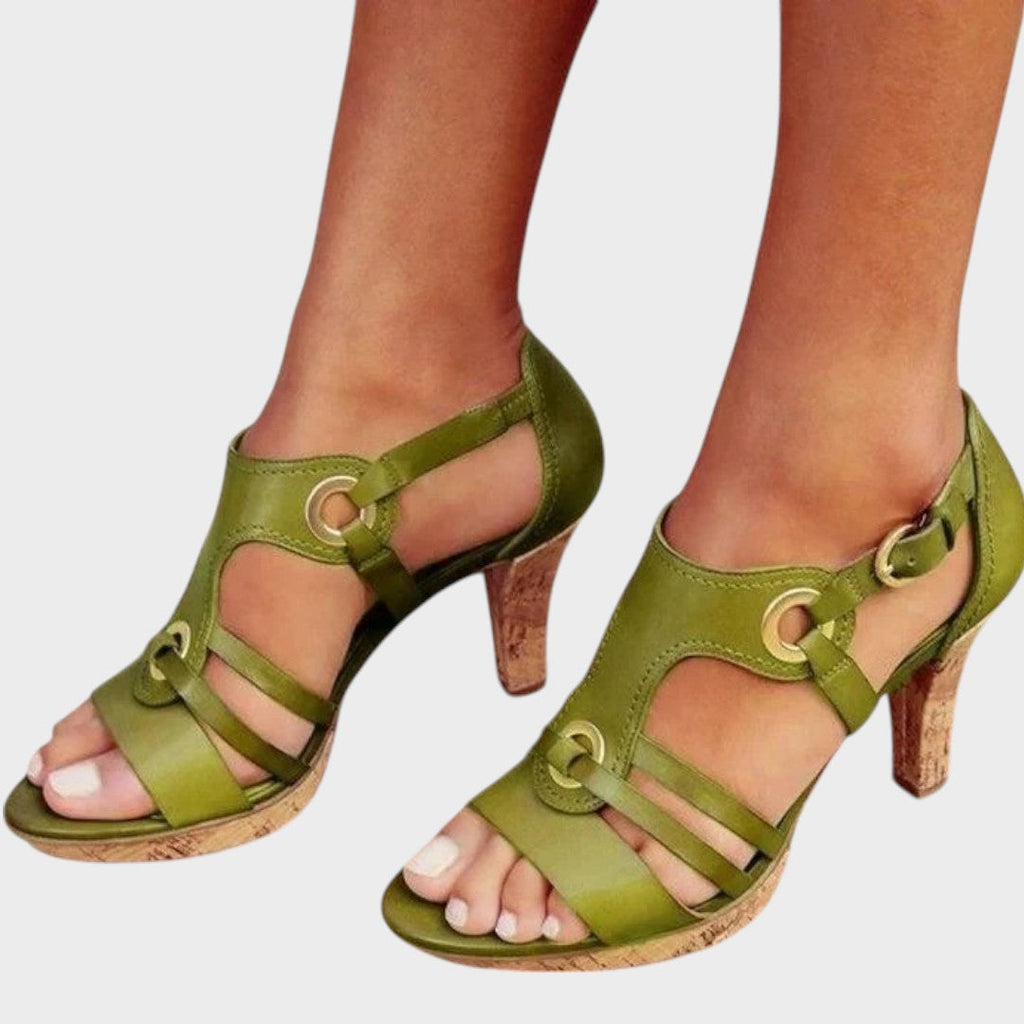 KAREN | Sandalias Ortopédicas Con  Tacón Medio