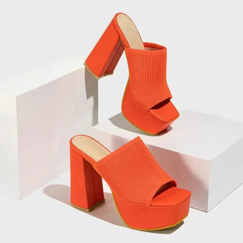 SORAYA | Sandalias De Punto Estilo Retro