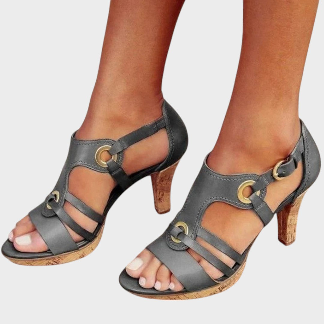 KAREN | Sandalias Ortopédicas Con  Tacón Medio