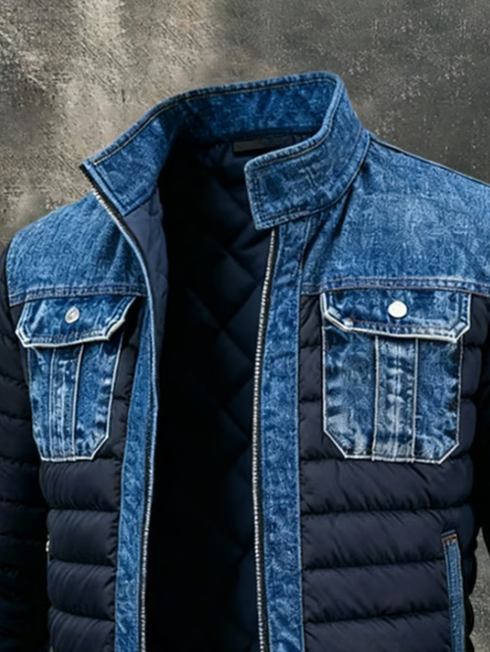 SILVIO | Chaqueta Acolchada Con Detalles De Denim