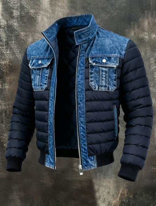 SILVIO | Chaqueta Acolchada Con Detalles De Denim