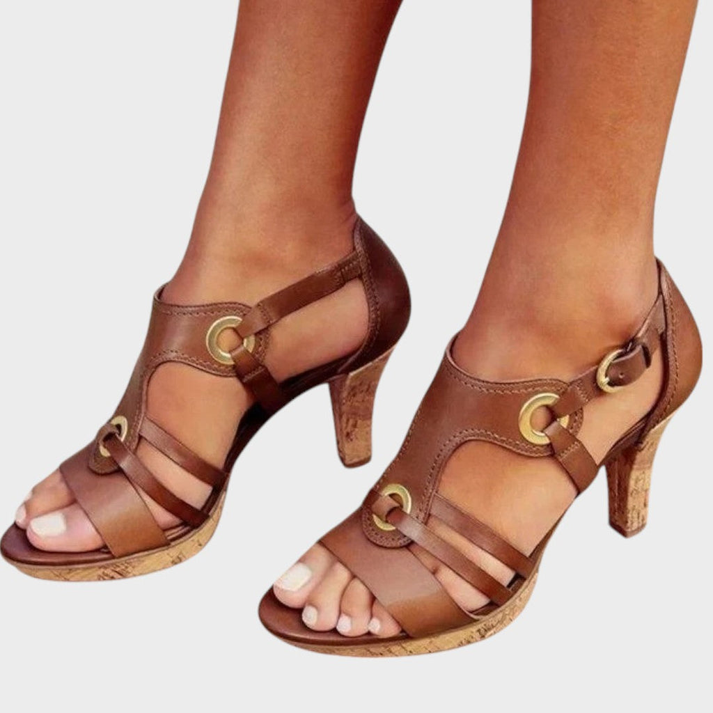 KAREN | Sandalias Ortopédicas Con  Tacón Medio