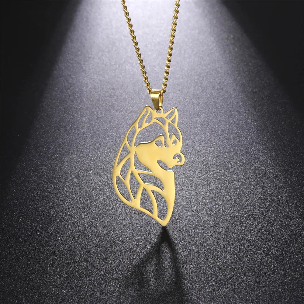 Collar Con Colgante De Husky