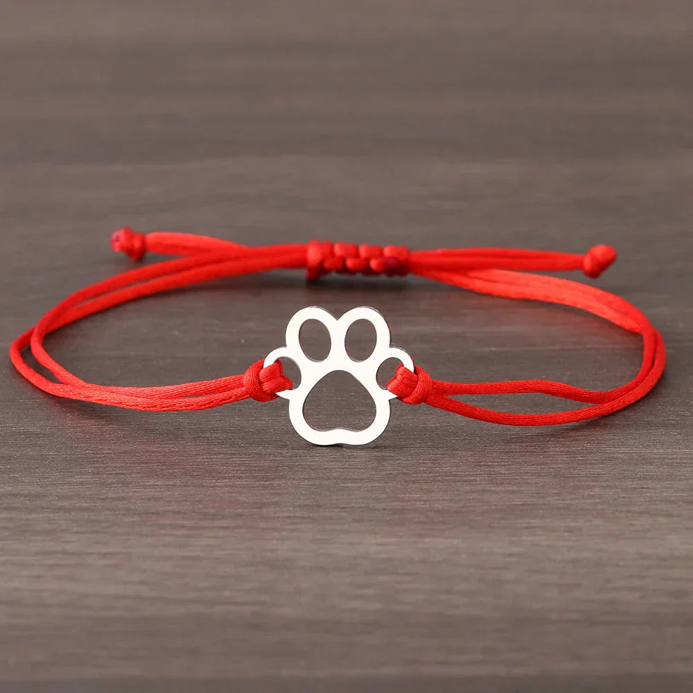 Pulsera Ajustable Con Cordón Negro O Rojo