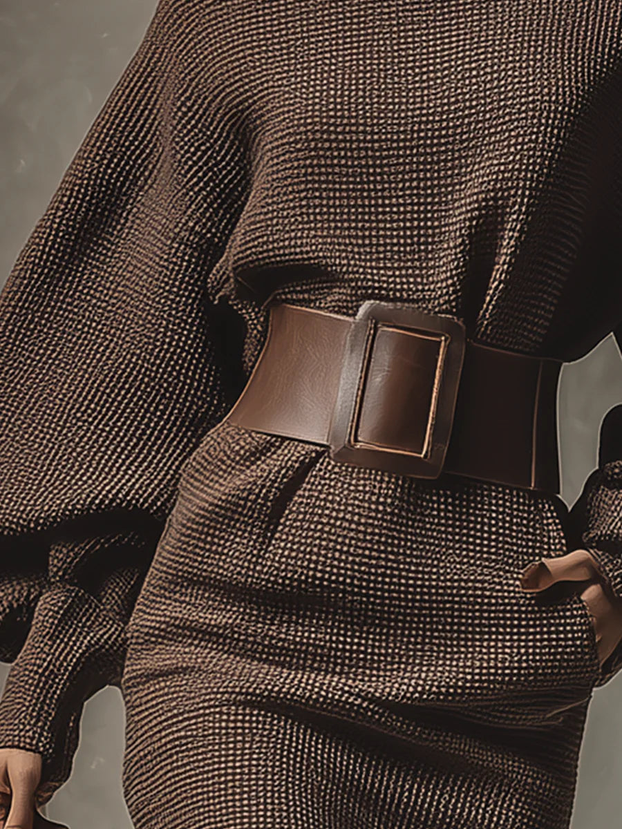 CLEO | Mini Vestido De Punto Con cinturón