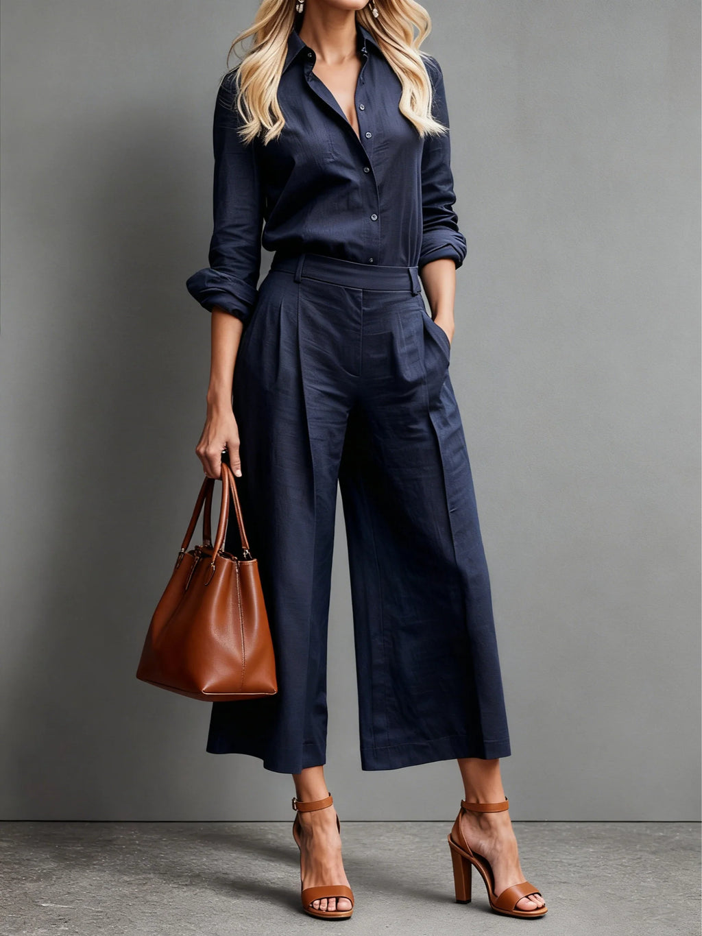 Sofía - Conjunto de lino de 2 piezas cómodo