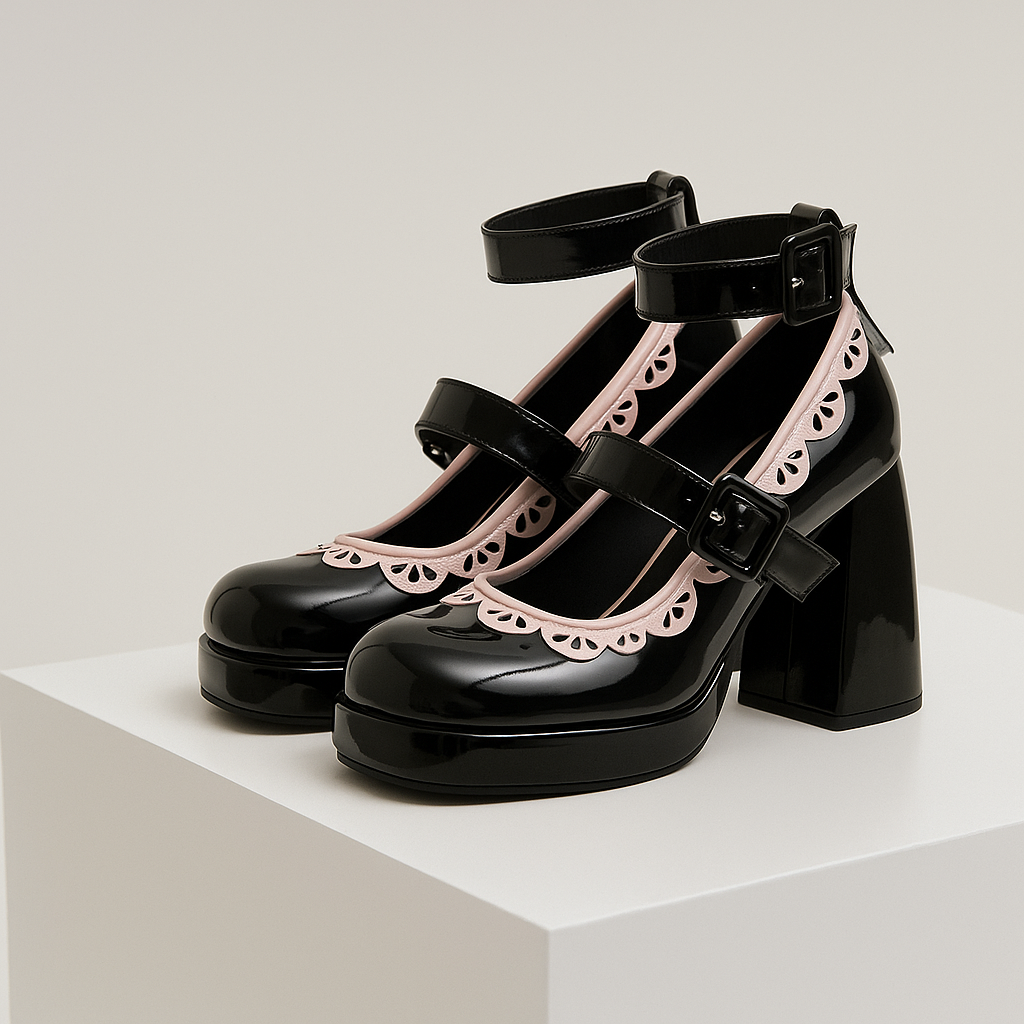 ELORA | Zapatos Con Plataforma Y Tacón Ancho