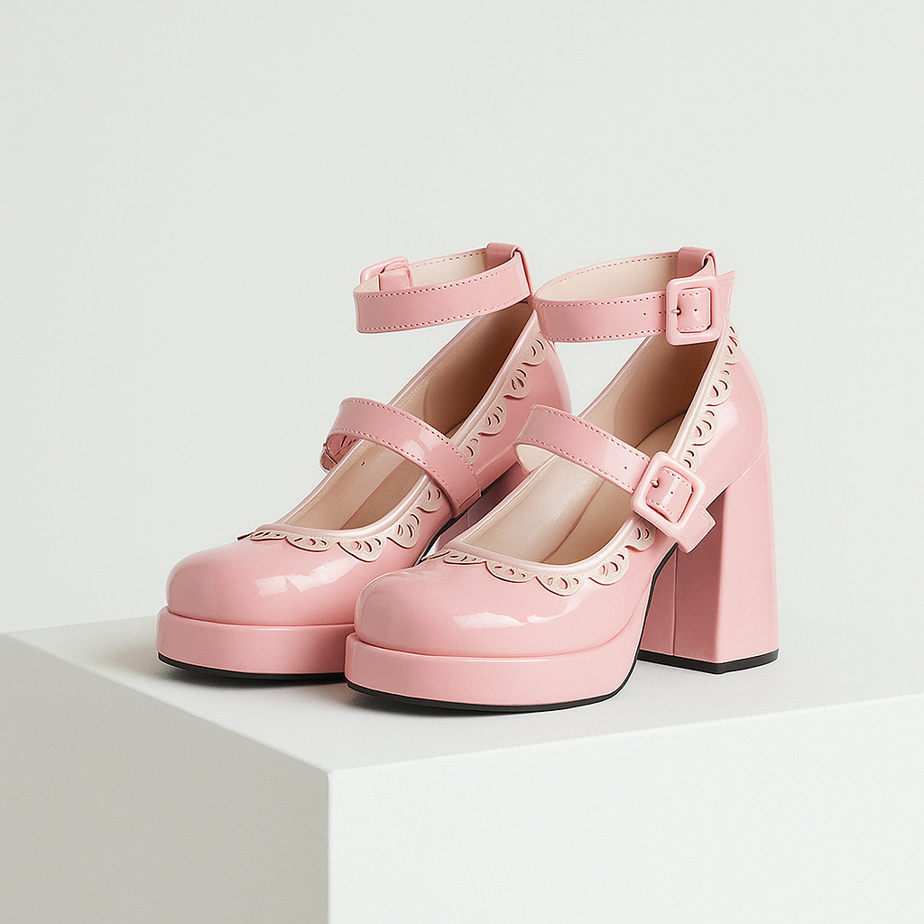 ELORA | Zapatos Con Plataforma Y Tacón Ancho