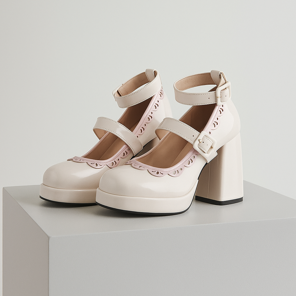 ELORA | Zapatos Con Plataforma Y Tacón Ancho