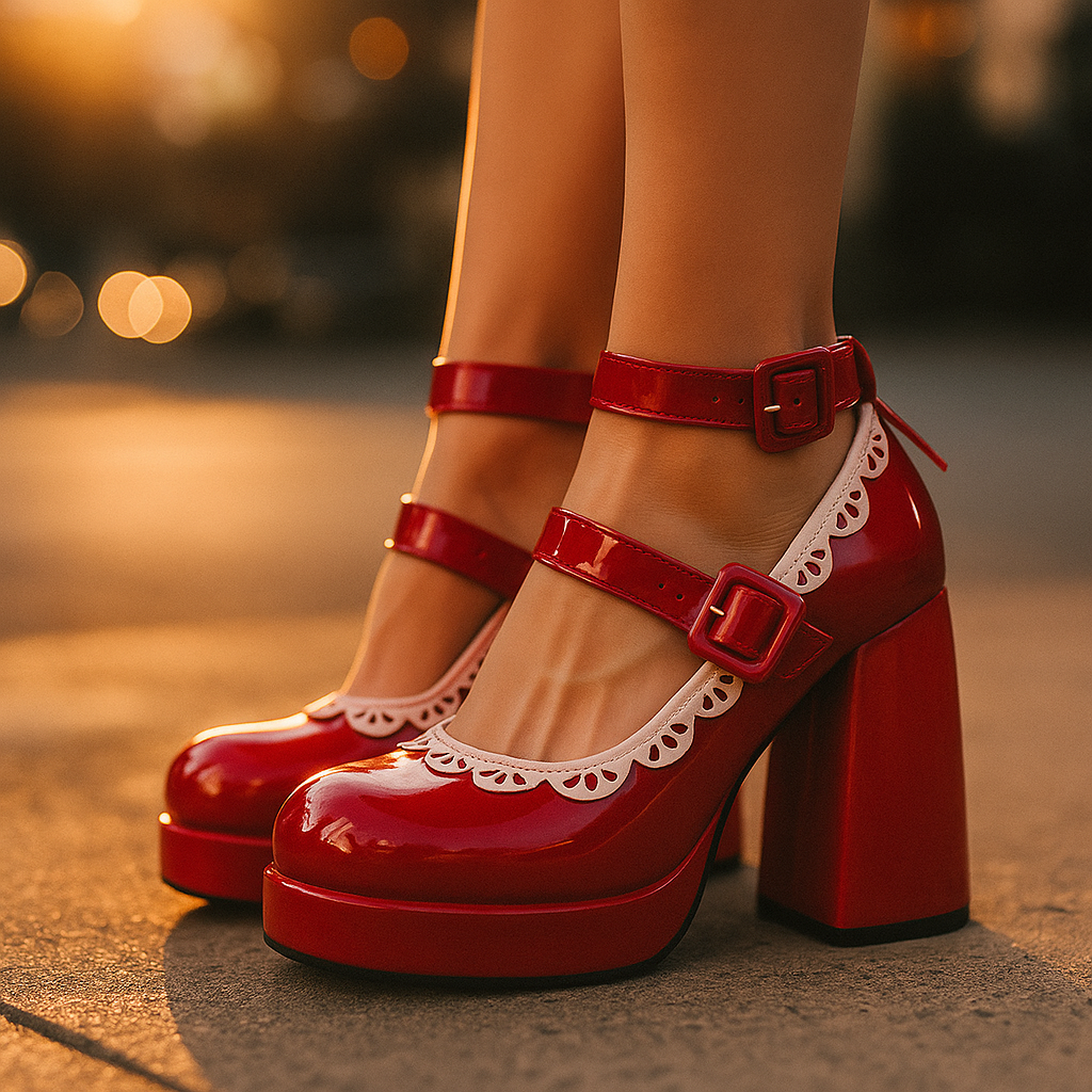 ELORA | Zapatos Con Plataforma Y Tacón Ancho