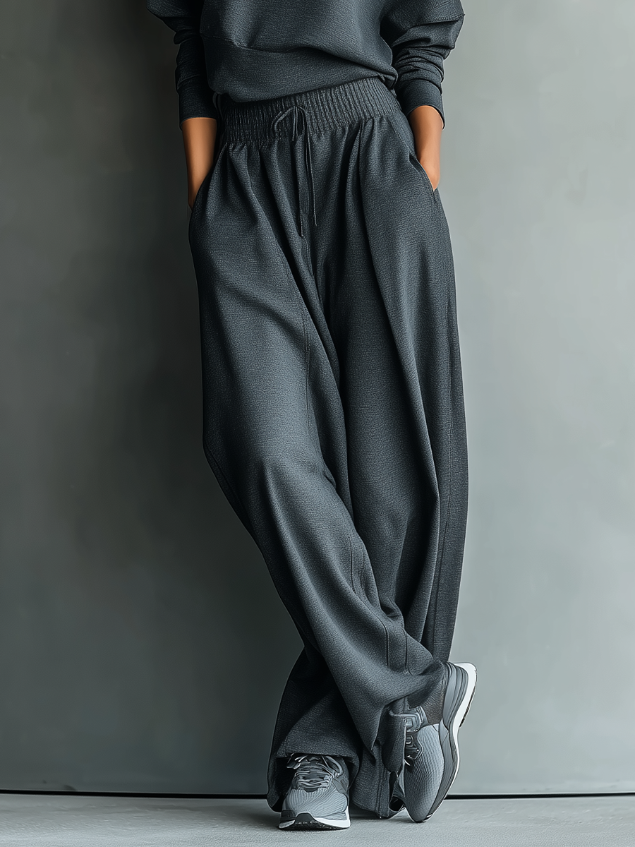 Conjunto de punto con pantalones anchos