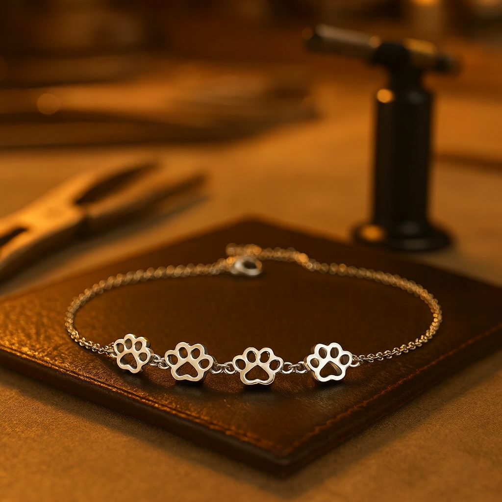 Pulsera Ajustable Con Huella De Pata