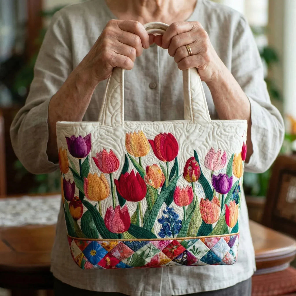 Bolsa hecha a mano - Tulipanes