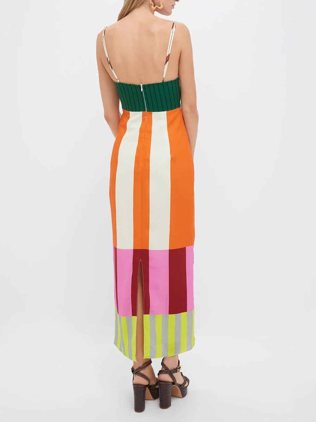 Paloma | Vestido maxi colorido de rayas