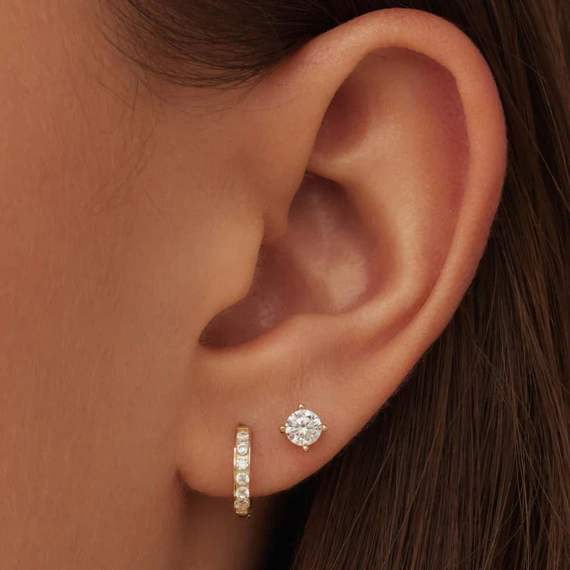 Conjunto de pendientes con piedras Dara Brillane | Oro