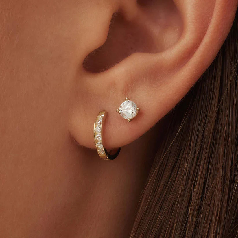 Conjunto de pendientes con piedras Dara Brillane | Oro
