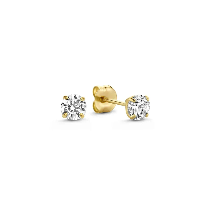Conjunto de pendientes de piedra Larmes de Lune | Oro