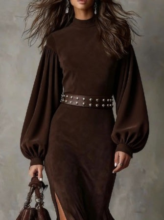 HILDA | Vestido Midi De Ante Estilo Vintage